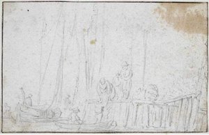 Men At A Quayside; Boats — Jan Josephszoon Van Goyen