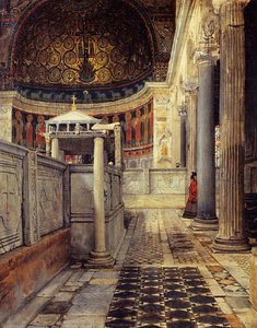Interior Of The Church Of San Clemente, Rome — Lourens Alma Tadema, Baroque Realism