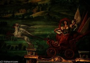 Chariot drawn by griffins