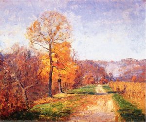 Along A Country Lane — Theodore Clement Steele