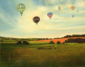 Balloons Over Longdown — George Edwards