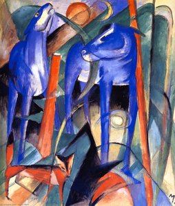 Three Fabulous Beasts (also Known As Creation Of Horses) — Franz Marc