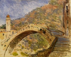Bridge At Dolceacqua — Claude Monet, Impressionist Landscape