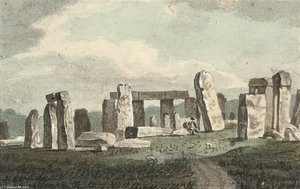 A Figure Resting At Stonehenge — Joshua Cristall