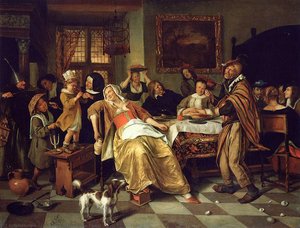 The Bean Feast — Jan Havickszoon Steen, Baroque Realism