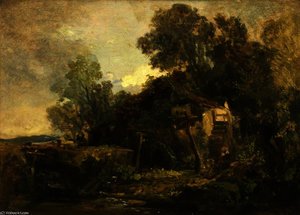 Mill At Mells, Somerset — William James Müller, Romanticism
