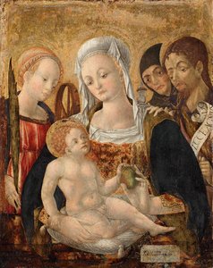 The Virgin And Child With Sts. Catherine Of Alexandria, Clara And John The Baptist — Бартоломео Виварини