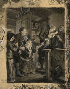 Legal Adviser Reading The Counterfeit Documents — Adolph Von Menzel