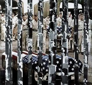 Honors (striped Burial) From The Series House Beautiful Bringing The War Home — Martha Rosler