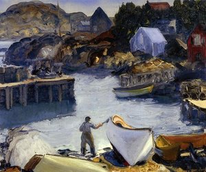 Cleaning His Lobster Boat — George Wesley Bellows, Realism