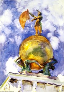 The Dogana, Statue Of Fortune — John Singer Sargent, Impressionistic Brilliance