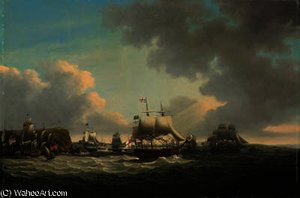 A Squadron Passing Drake Island, On Its Way To Sea — John Thomas Serres