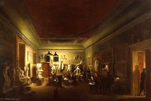 The Antique Room Of The Royal Academy At New Somerset House — Johann Zoffany