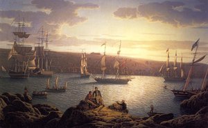 Royal Naval Vessels Off Pembroke Dock, Milford Haven — Robert W. Salmon, Romanticism