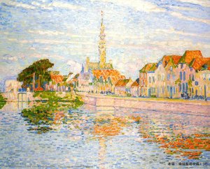 The Quay At Verre, Zeeland — Theo Van Rysselberghe