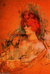 Seated Woman — Henri De Toulouse-lautrec, Post-impressionist Style