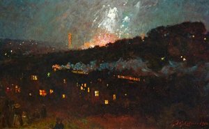 A Firework Display At The Crystal Palace — Frederick George Cotman