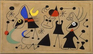 Women And Bird In The Night — Joan Miró, Surrealism