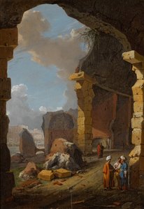Roman Ruins With Turbaned Figures — Бартоломеус Бринберг