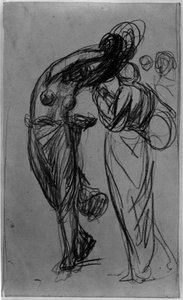 Dancing Tambourine Player And A Banjo Player — George Romney