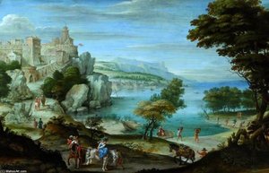A Seashore With A Castle