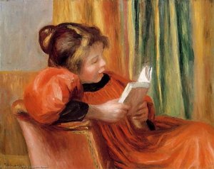 Das Lesen (ein Mädchen Liest), Ca. Museum Of Fine Arts — Pierre-auguste Renoir, Impressionismus