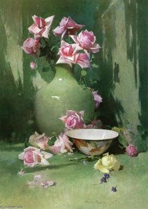 Vase Of Roses — Soren Emil Carlsen