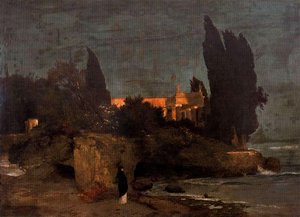 Villa En Bord De Mer (première Version) — Arnold Böcklin
