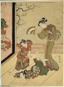 The Wrestling Bout — Suzuki Harunobu