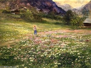 Girl In A Field Of Poppies — John Macwhirter