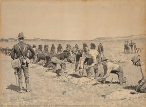 Hasty Intrenchment Drill In The United States Army — Frederic Remington