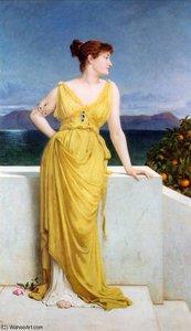 Mrs Charles Kettlewell In Neo Classical Dress — Frederick Goodall