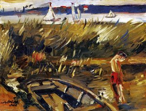 Punt In The Reeds At Muritzsee — Lovis Corinth