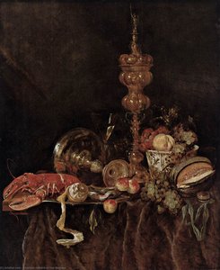 Stillleben Mit Hummer Und Früchten — Abraham Hendricksz. Van Beyeren, Niederländisches Goldenes Zeitalter