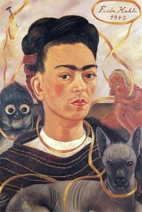 Selbstporträt Mit Kleiner Affe — Frida Kahlo