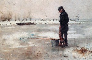 Fisher On The Ice — Cornelis Vreedenburgh