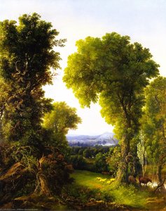 River Landscape In Summer — William Mason Brown, Hudson River School