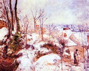A Cottage In The Snow — Camille Pissarro