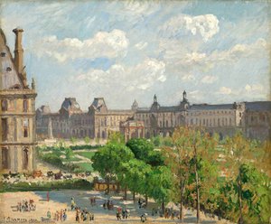 Place Du Carrousel, The Tuileries Gardens. — Camille Pissarro, Impressionism