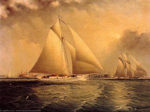 Yachting In New York Harbor — James Edward Buttersworth