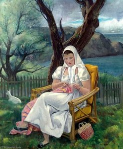 Viette In The Yellow Chair — Leon Kroll