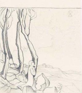 Sketch With Praying Figure — Nicholas Roerich