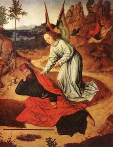 Prophet Elijah In The Desert — Dierec Bouts, Early Netherlandish