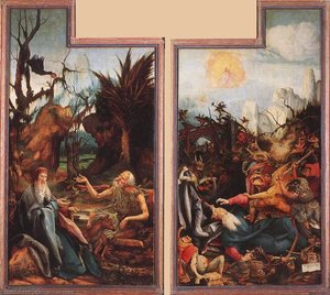 Visit Of St Anthony To St Paul And Temptation Of St Anthony — Матијас Гриневалд, Late Medieval German Renaissance
