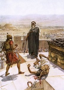 Samuel Slaying Agag Before The Lord At Gilgal — William Brassey Hole