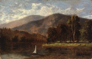 Untitled (sailboat In River) — Edward Mitchell Bannister