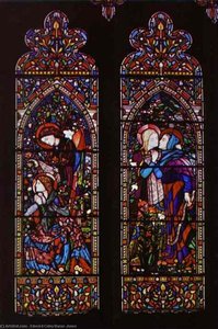 The Left-hand And Centre Panels Of A Three-light Window At St. Columba's Church — Edward Coley Burne-jones