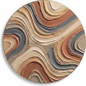 Sinuous Strata: A Tactile Exploration Of Earthly Rhythms And Mineral Waves — David Moreau, Plaster & Texture Art