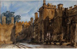 The Courtyard, Haddon Hall — David Cox