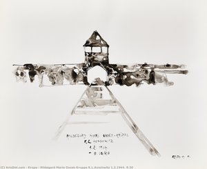 Hildegard Marie Ossek-kruppa K.l.auschwitz 1.2.1944. 8,20 — Alfred Freddy Krupa